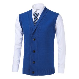 Uomo  Gilet Smanicato Con Bottoni  | Maglieria Abbigliamento Maglieria